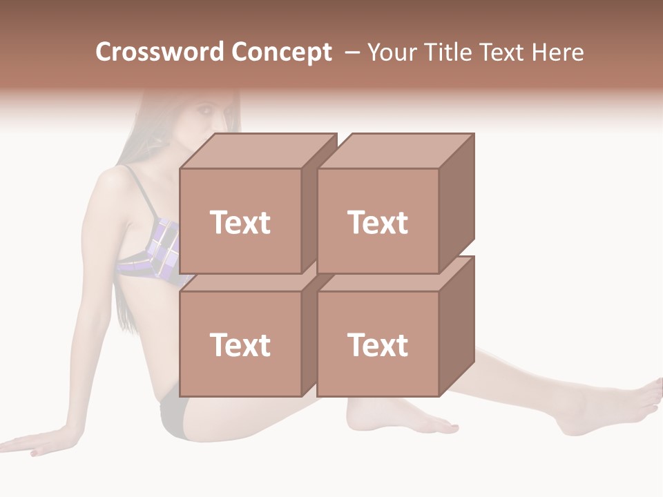 Swimwear Isolated Seating PowerPoint Template
