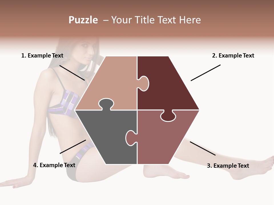 Swimwear Isolated Seating PowerPoint Template