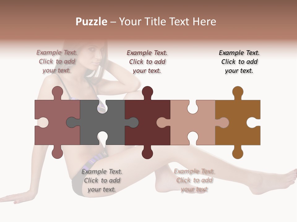 Swimwear Isolated Seating PowerPoint Template