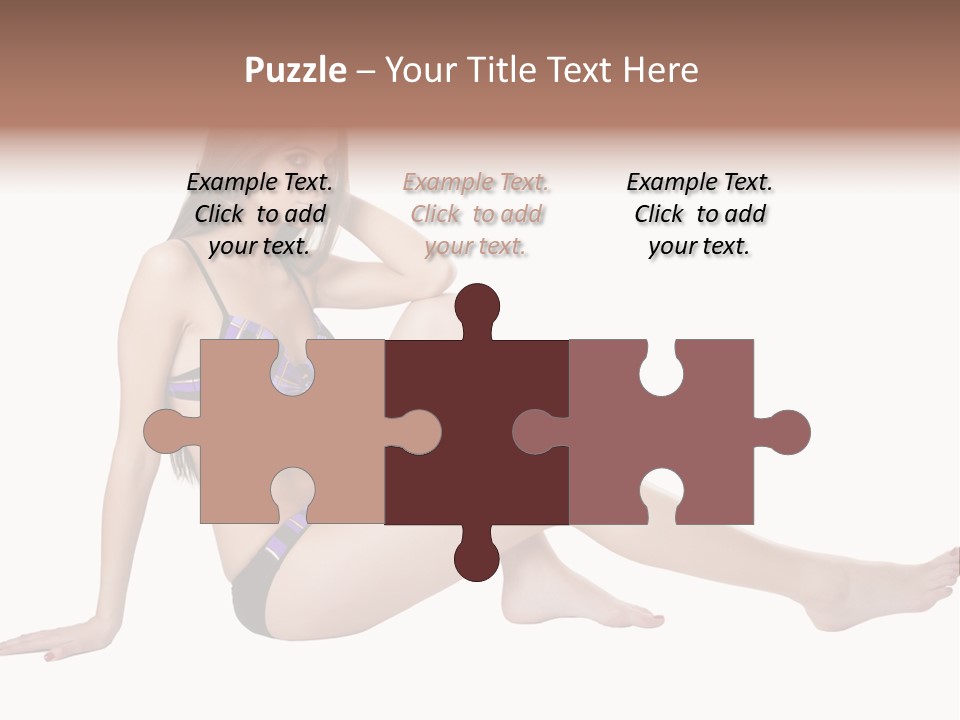 Swimwear Isolated Seating PowerPoint Template