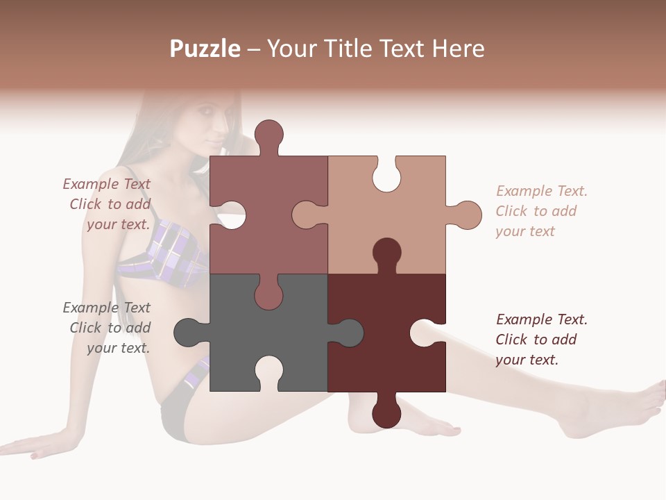 Swimwear Isolated Seating PowerPoint Template