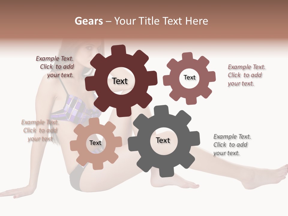 Swimwear Isolated Seating PowerPoint Template