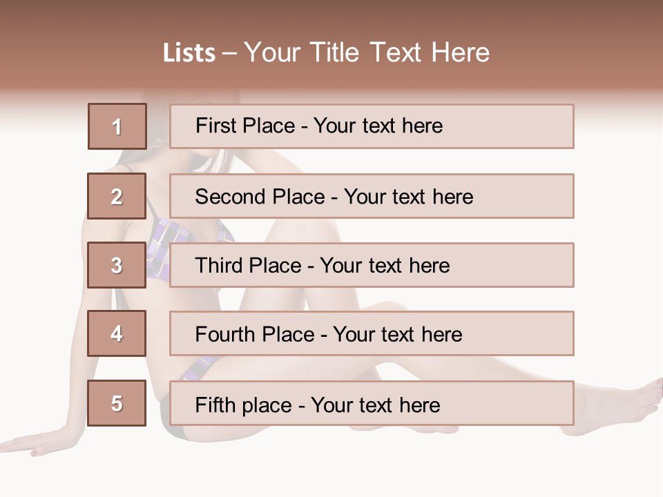 Swimwear Isolated Seating PowerPoint Template