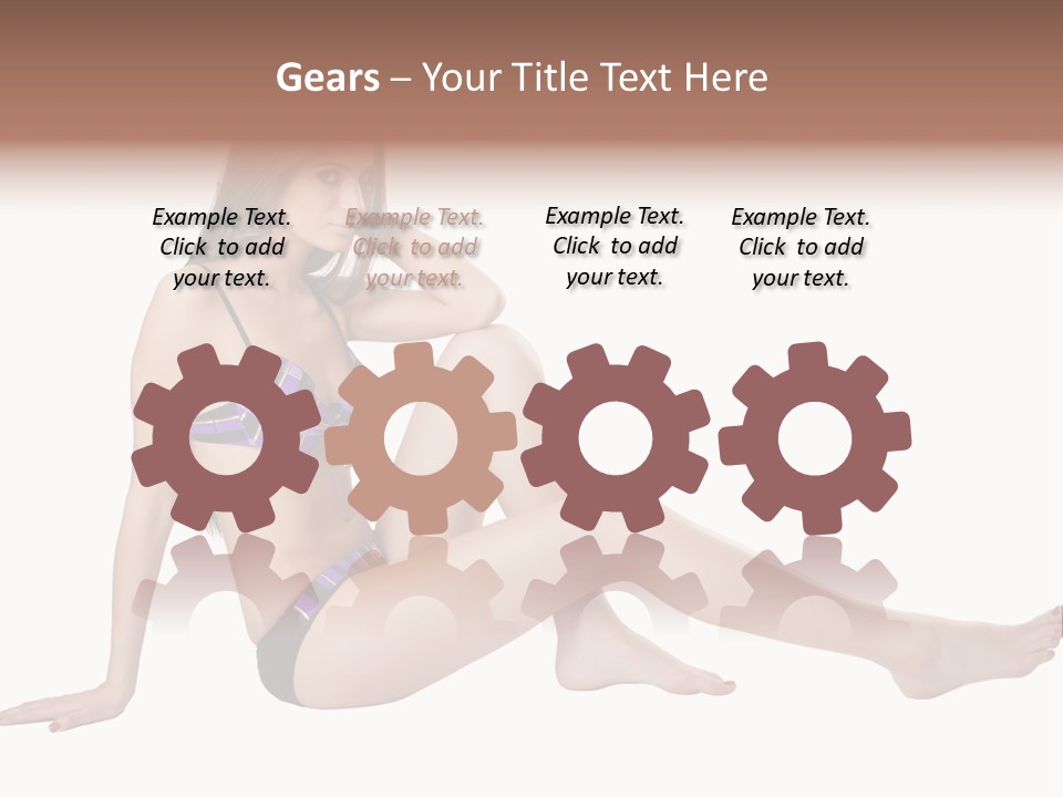 Swimwear Isolated Seating PowerPoint Template