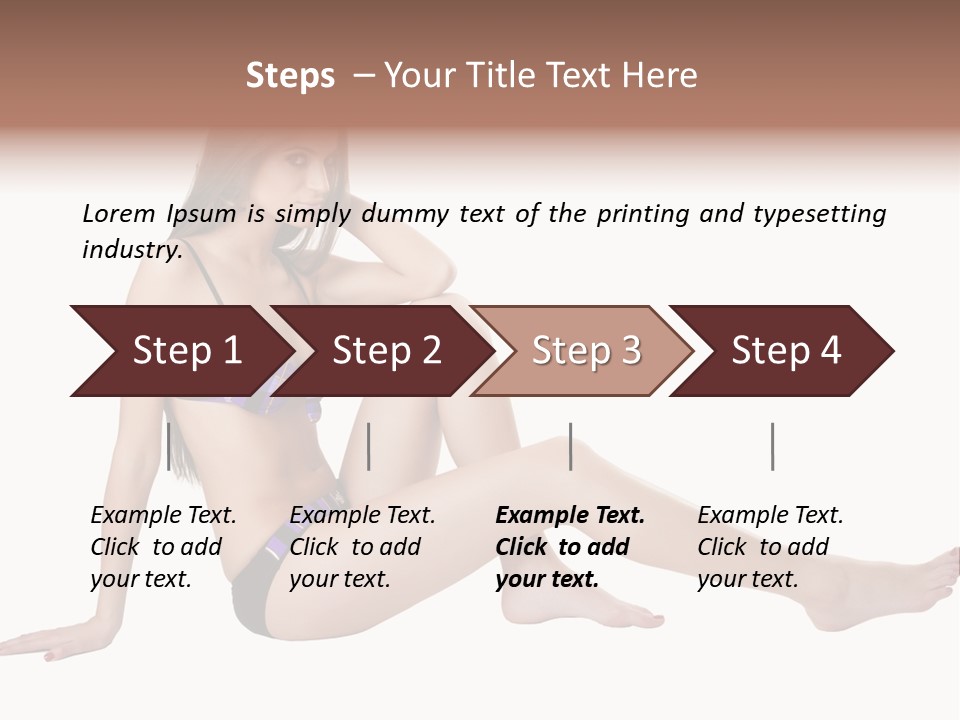 Swimwear Isolated Seating PowerPoint Template