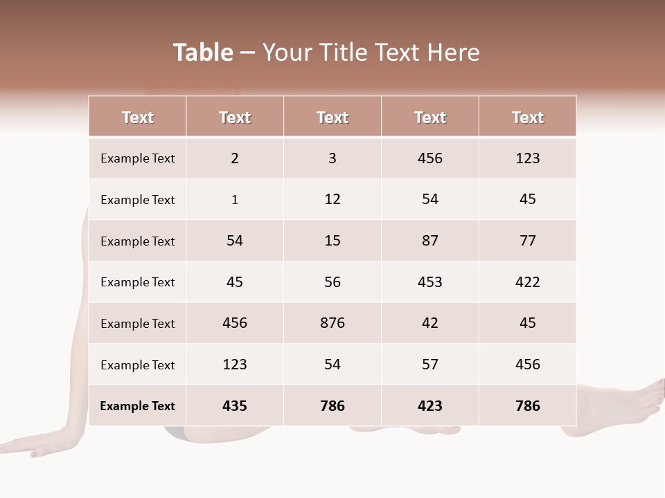 Swimwear Isolated Seating PowerPoint Template
