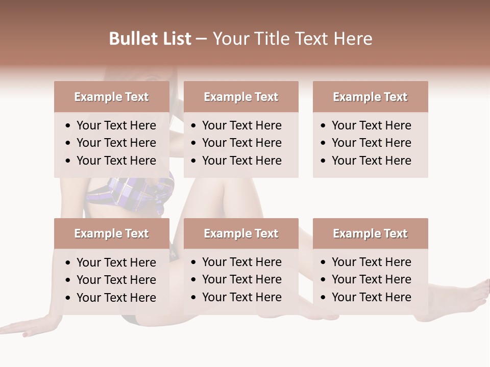 Swimwear Isolated Seating PowerPoint Template