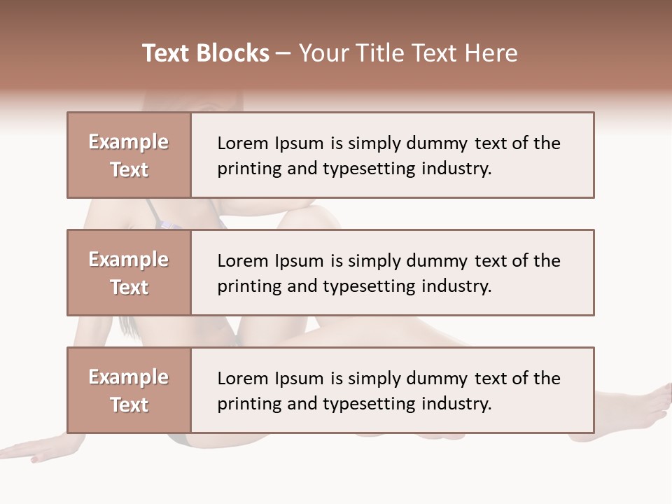 Swimwear Isolated Seating PowerPoint Template