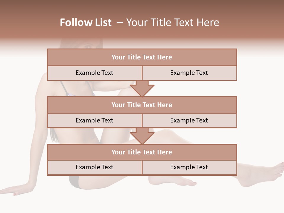 Swimwear Isolated Seating PowerPoint Template