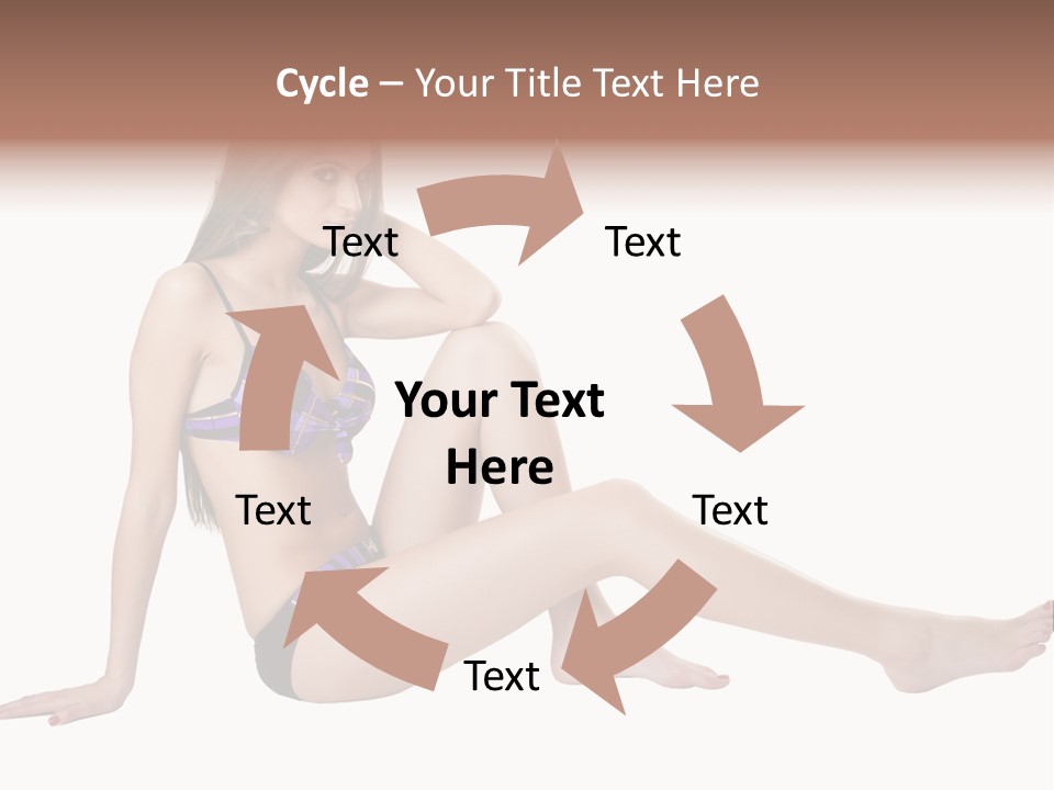 Swimwear Isolated Seating PowerPoint Template