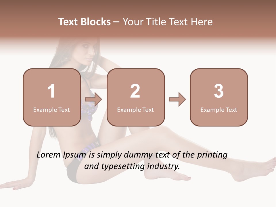 Swimwear Isolated Seating PowerPoint Template