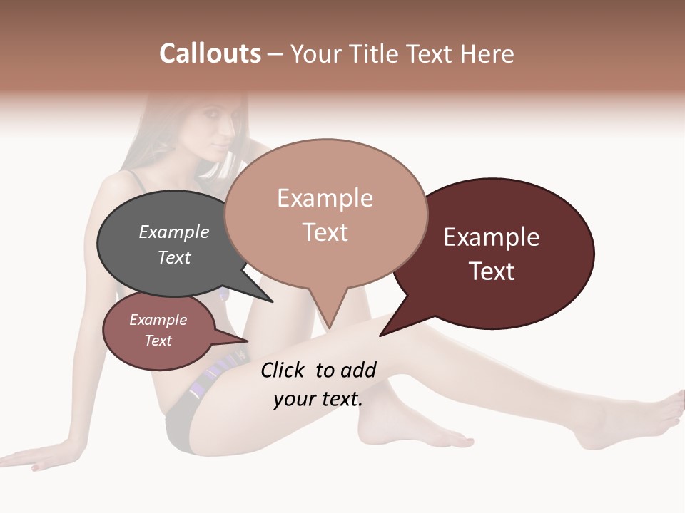 Swimwear Isolated Seating PowerPoint Template