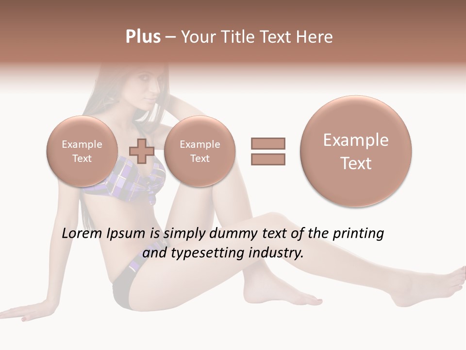 Swimwear Isolated Seating PowerPoint Template