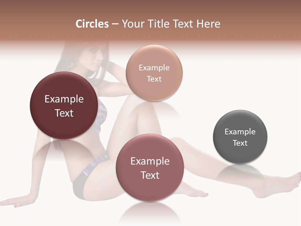 Swimwear Isolated Seating PowerPoint Template