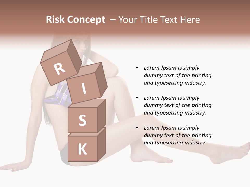 Swimwear Isolated Seating PowerPoint Template