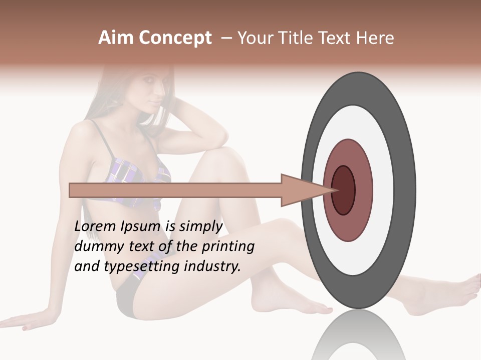 Swimwear Isolated Seating PowerPoint Template