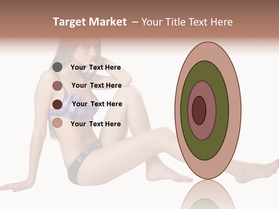 Swimwear Isolated Seating PowerPoint Template