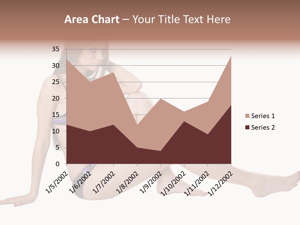 Swimwear Isolated Seating PowerPoint Template