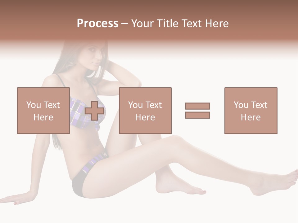 Swimwear Isolated Seating PowerPoint Template