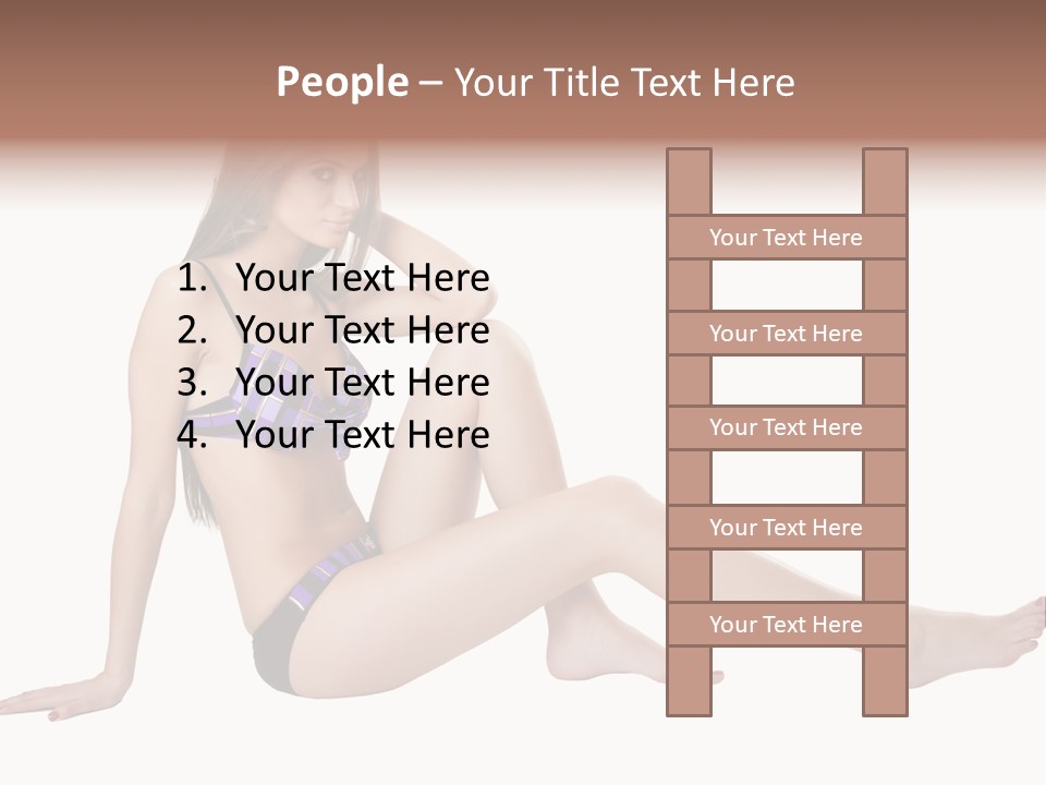 Swimwear Isolated Seating PowerPoint Template