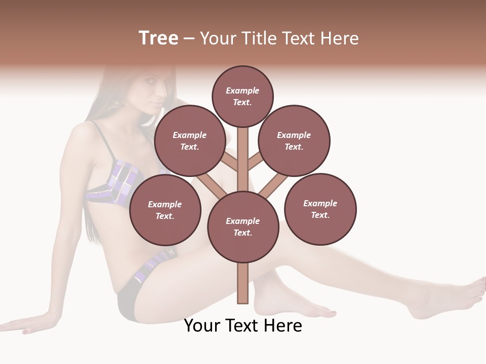 Swimwear Isolated Seating PowerPoint Template