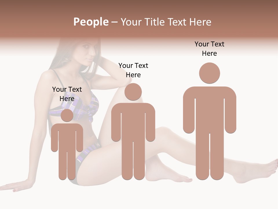 Swimwear Isolated Seating PowerPoint Template