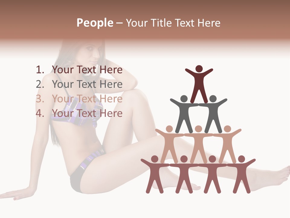 Swimwear Isolated Seating PowerPoint Template