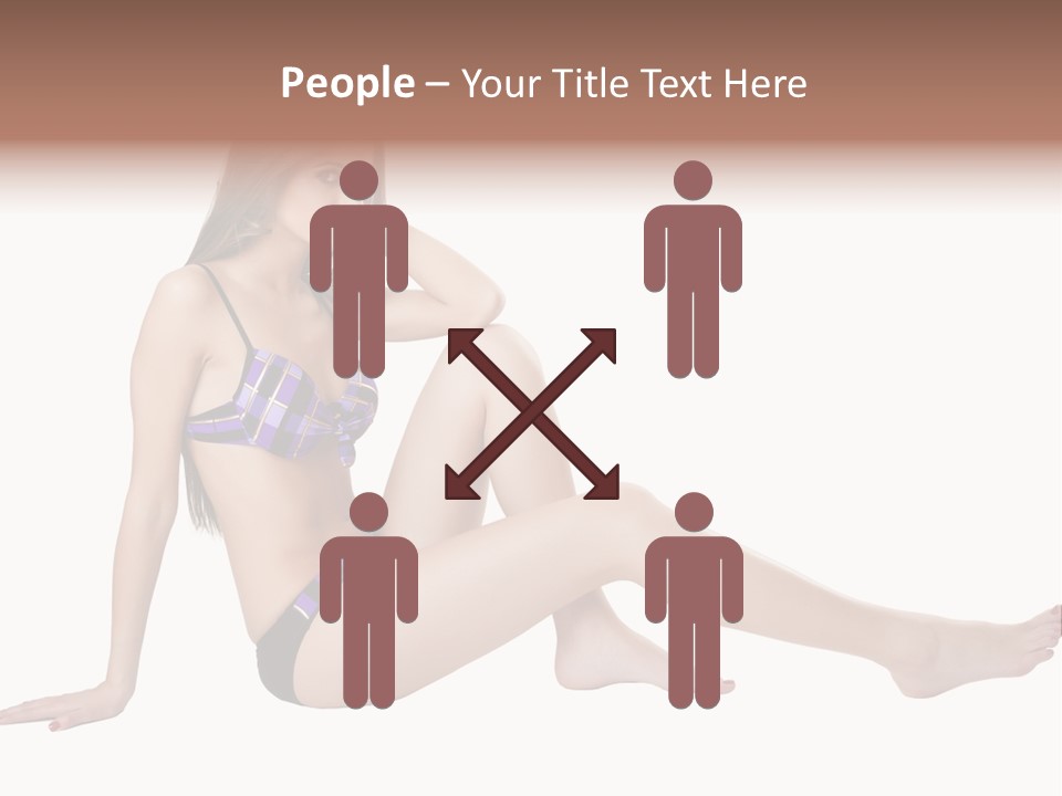 Swimwear Isolated Seating PowerPoint Template