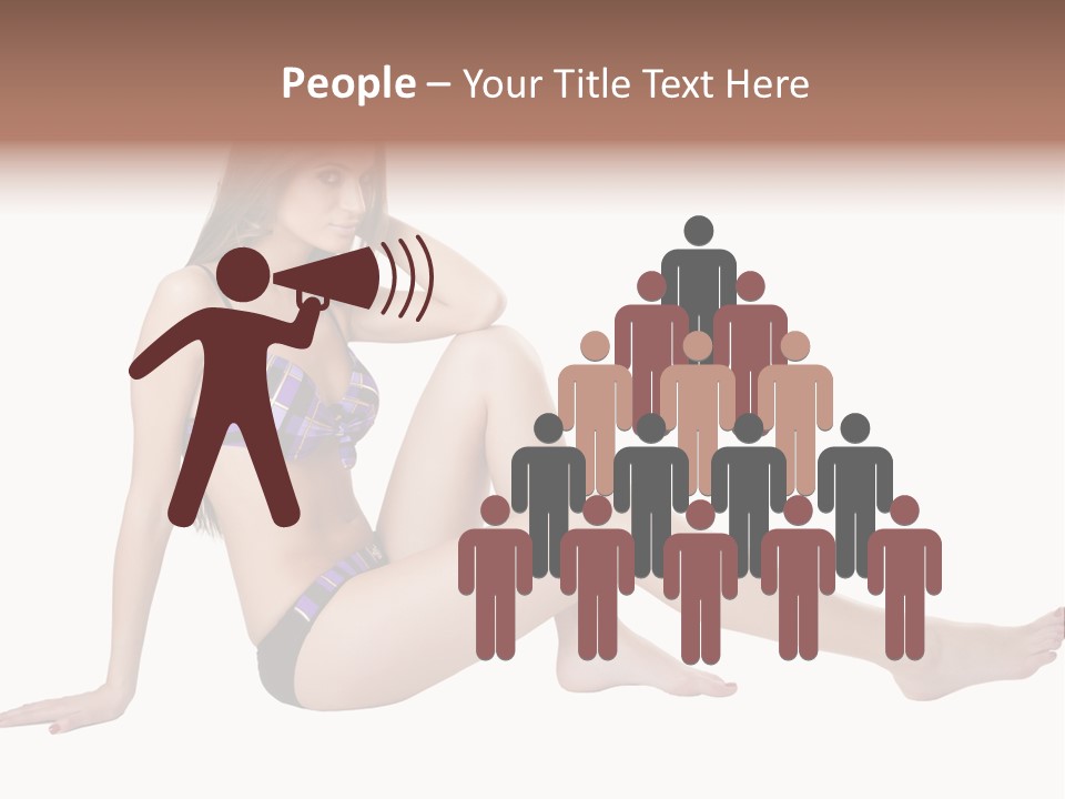 Swimwear Isolated Seating PowerPoint Template