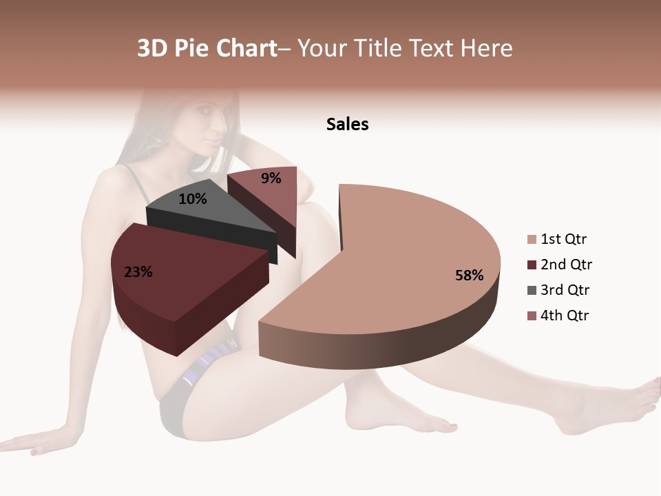 Swimwear Isolated Seating PowerPoint Template