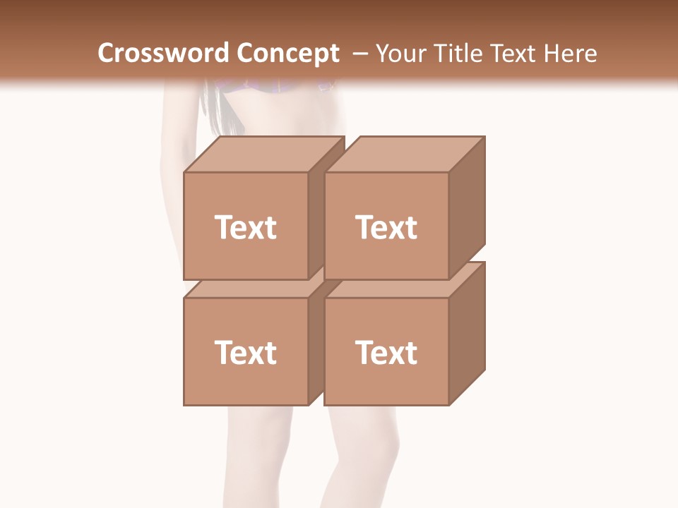 Sensuality Woman Swimwear PowerPoint Template