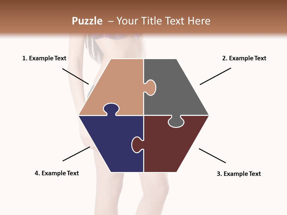 Sensuality Woman Swimwear PowerPoint Template