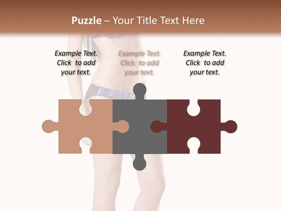 Sensuality Woman Swimwear PowerPoint Template