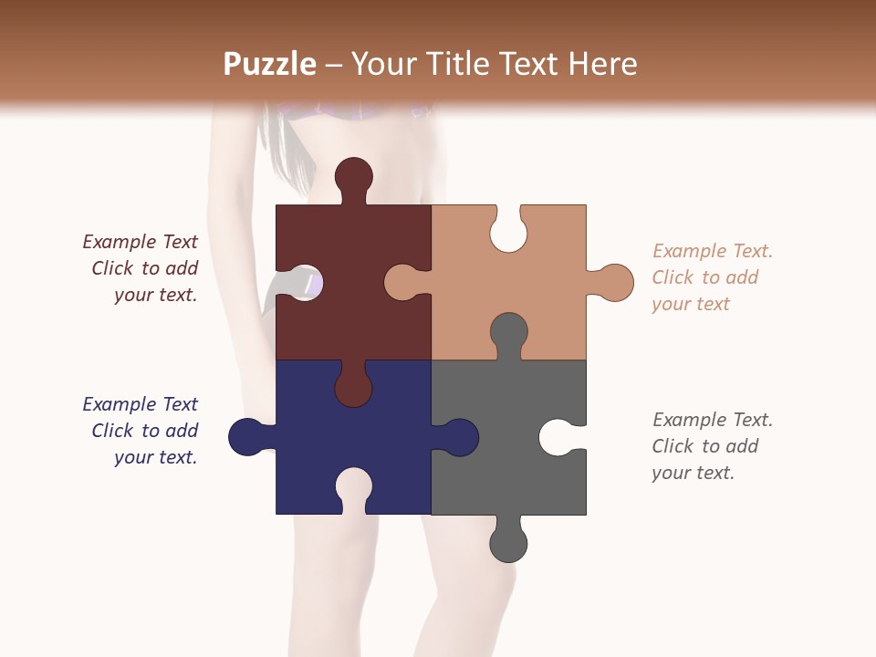 Sensuality Woman Swimwear PowerPoint Template