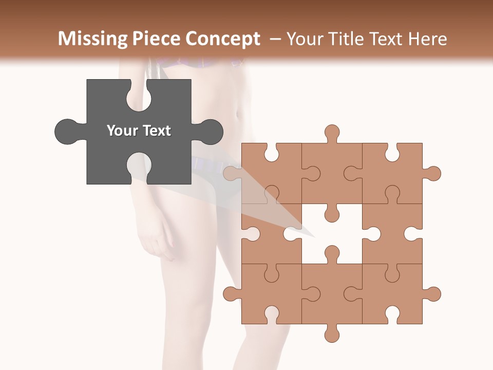 Sensuality Woman Swimwear PowerPoint Template