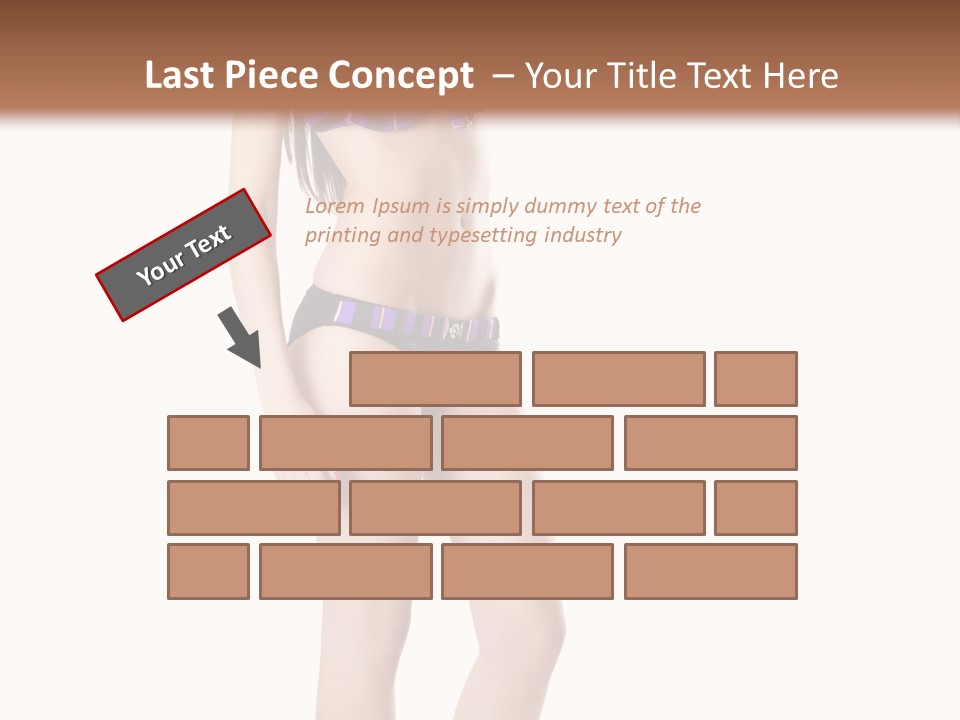 Sensuality Woman Swimwear PowerPoint Template