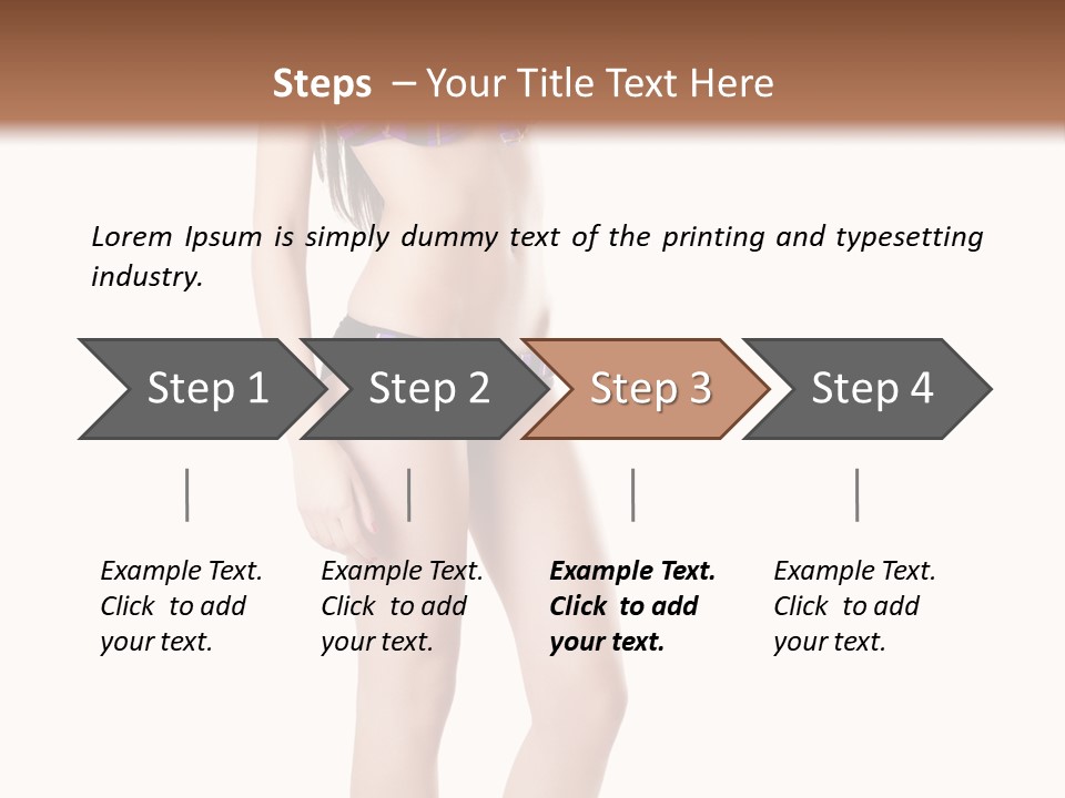 Sensuality Woman Swimwear PowerPoint Template