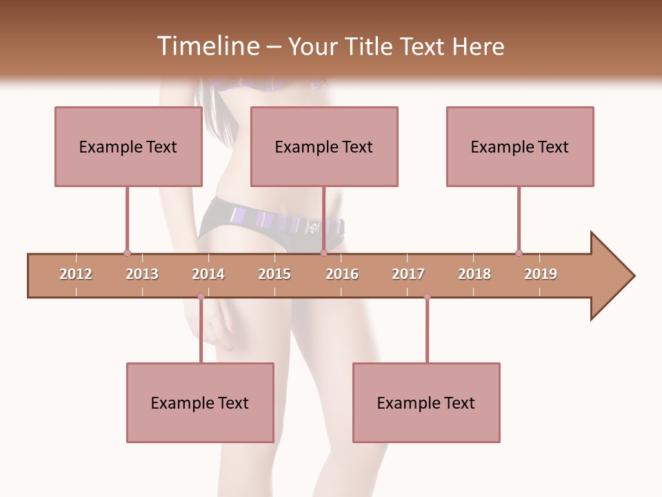 Sensuality Woman Swimwear PowerPoint Template