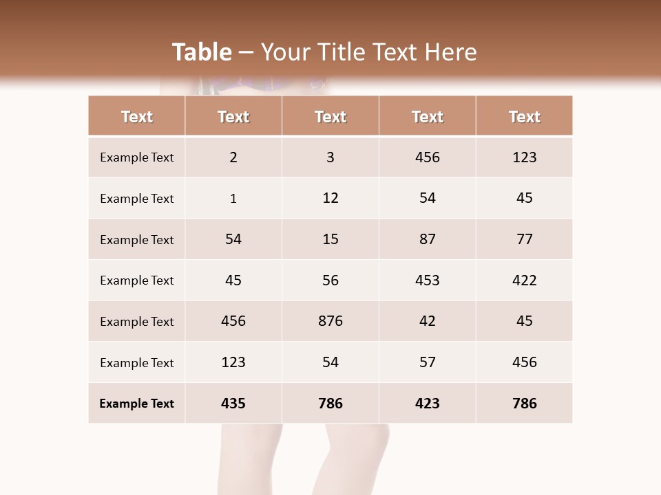 Sensuality Woman Swimwear PowerPoint Template