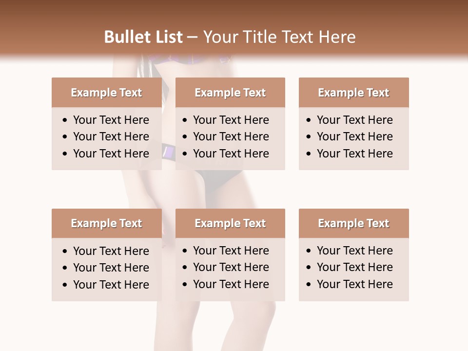 Sensuality Woman Swimwear PowerPoint Template