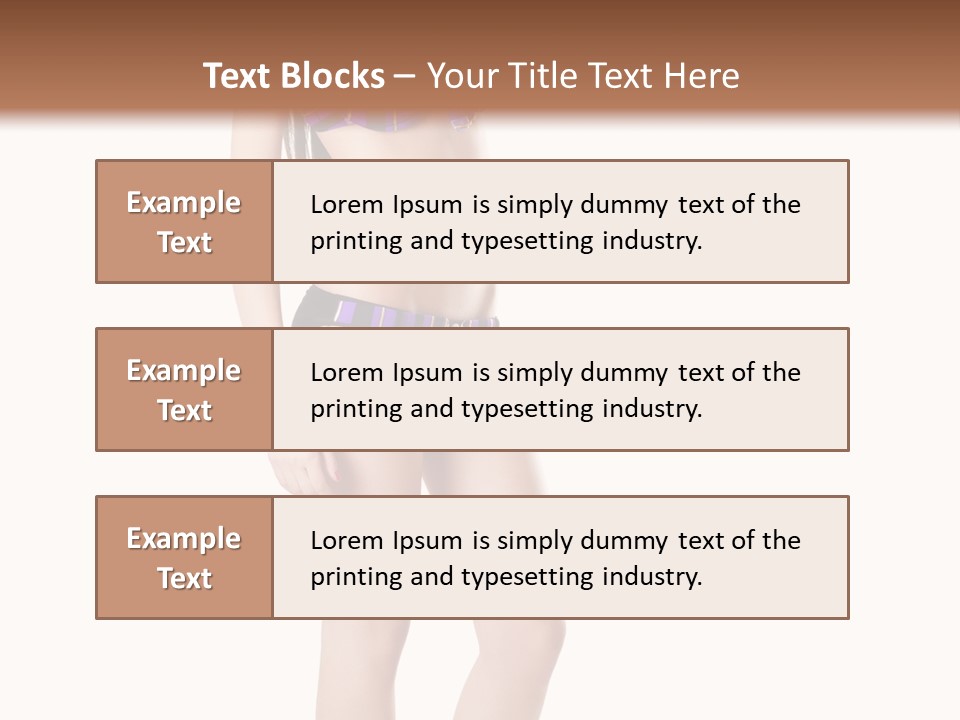 Sensuality Woman Swimwear PowerPoint Template