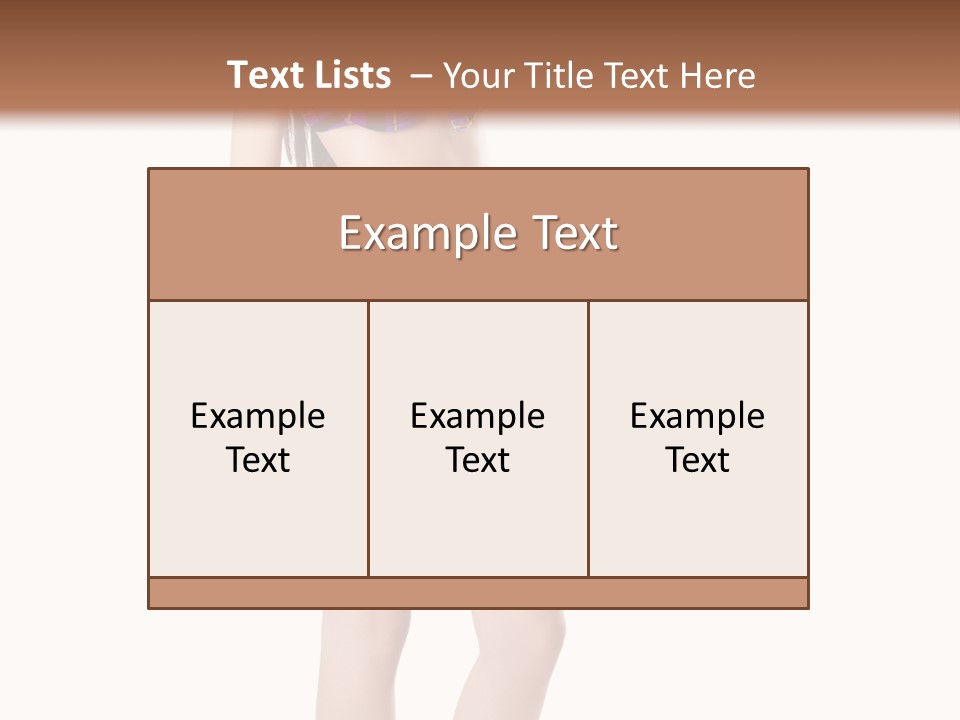 Sensuality Woman Swimwear PowerPoint Template