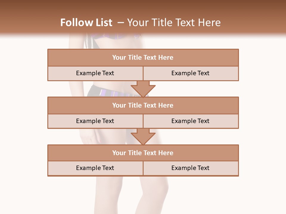 Sensuality Woman Swimwear PowerPoint Template