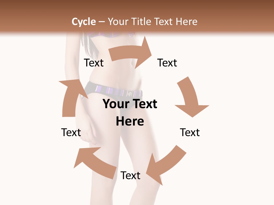 Sensuality Woman Swimwear PowerPoint Template