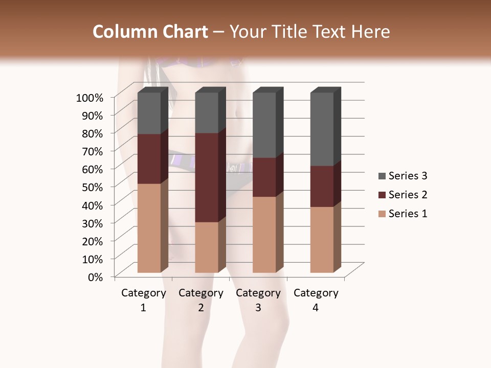 Sensuality Woman Swimwear PowerPoint Template