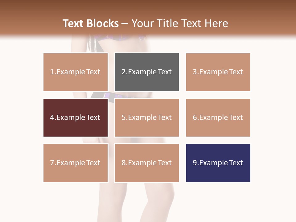 Sensuality Woman Swimwear PowerPoint Template