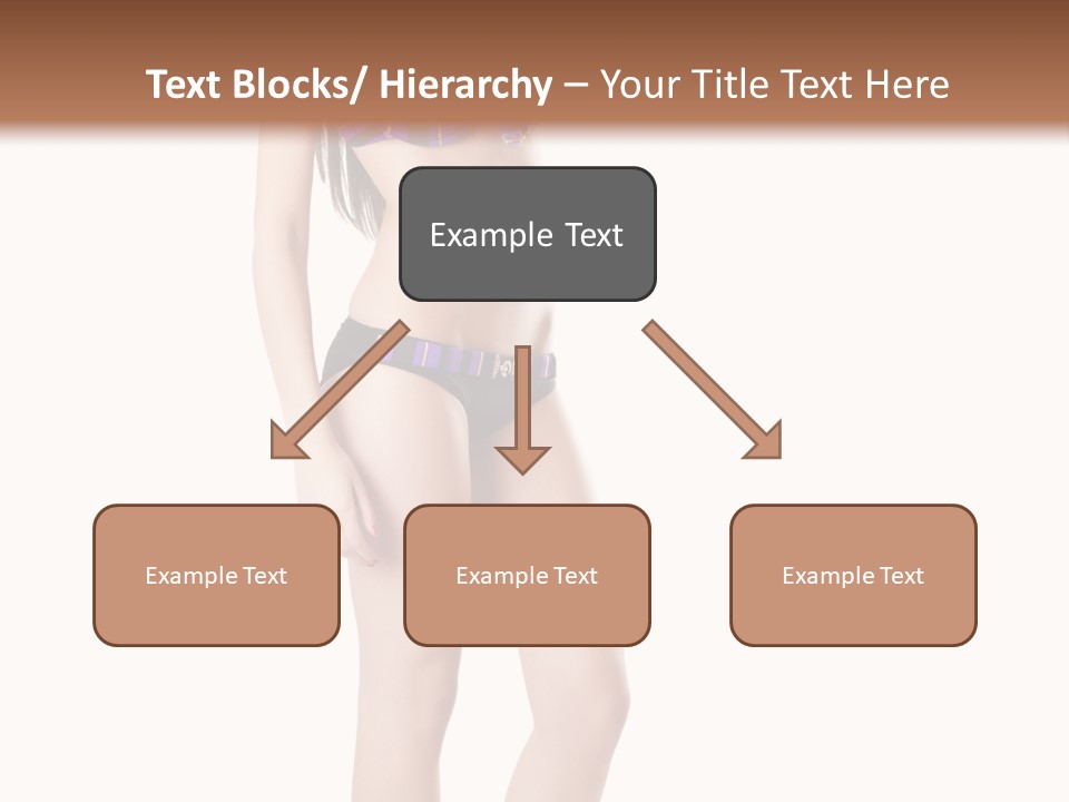 Sensuality Woman Swimwear PowerPoint Template