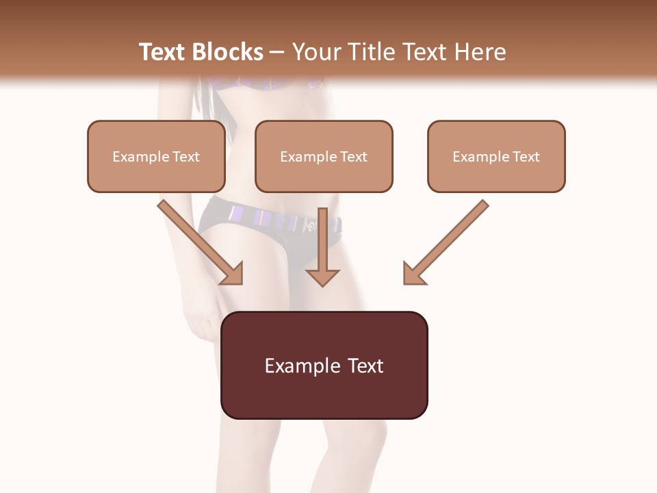 Sensuality Woman Swimwear PowerPoint Template