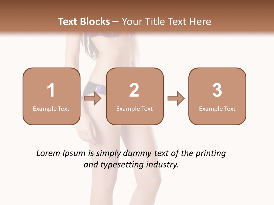 Sensuality Woman Swimwear PowerPoint Template