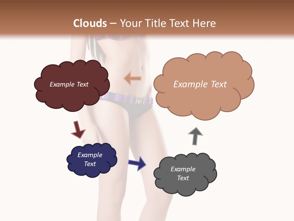 Sensuality Woman Swimwear PowerPoint Template